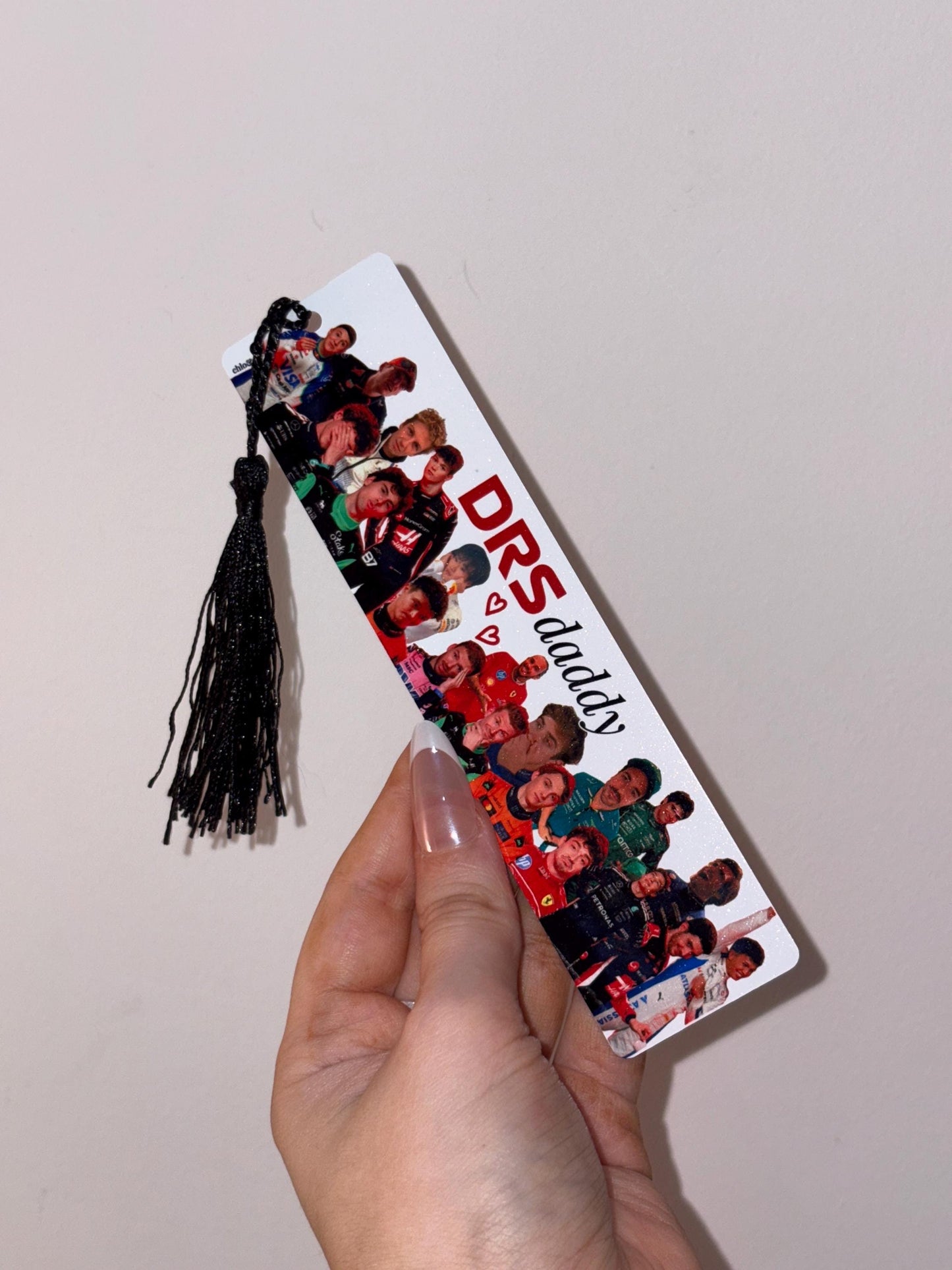DRS Daddy Formula 1 Metal Bookmark with Tassel | Funny F1 Gift for Book Lovers, Motorsport Romance Bookmark, BookTok Accessories