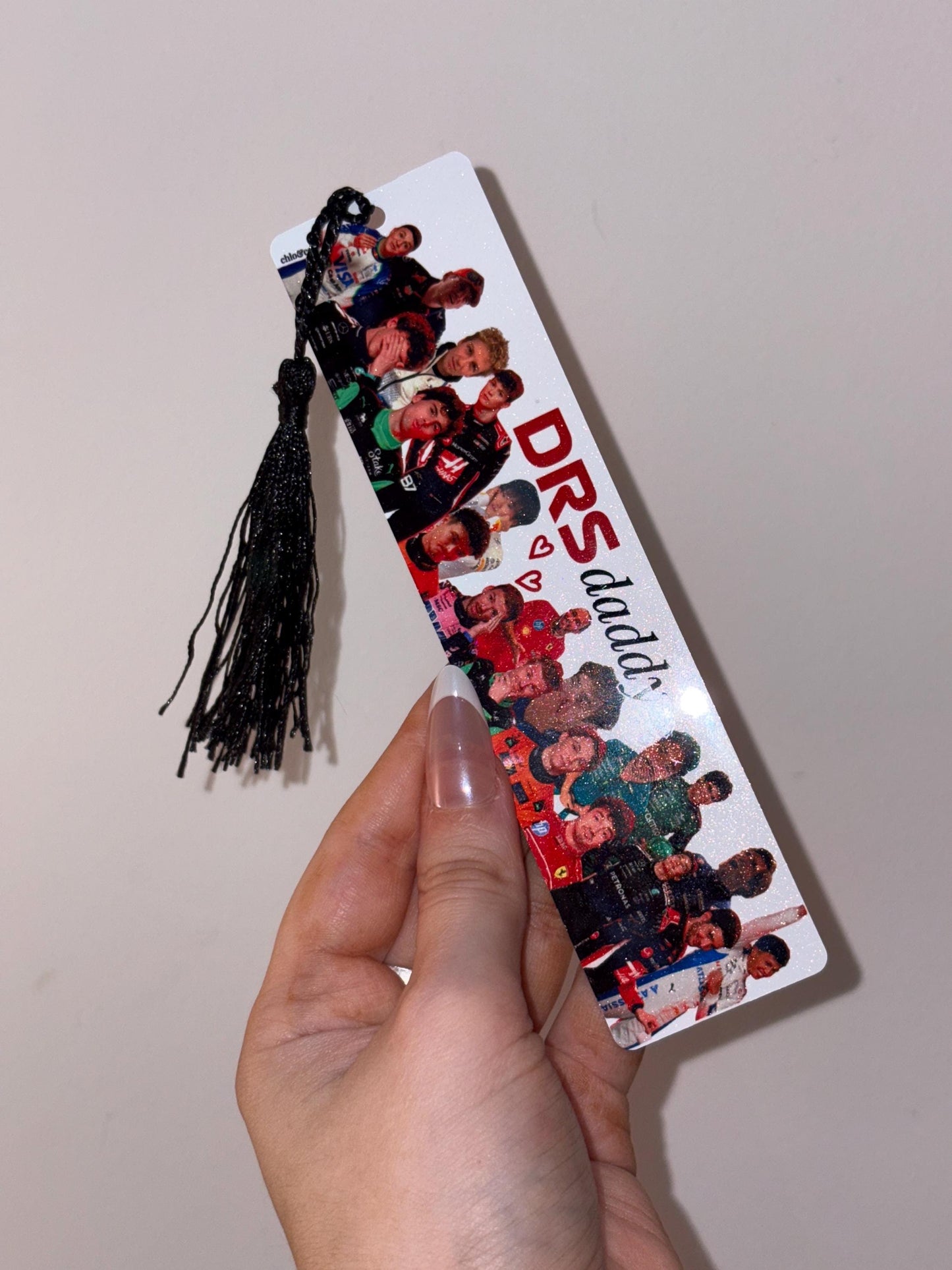 DRS Daddy Formula 1 Metal Bookmark with Tassel | Funny F1 Gift for Book Lovers, Motorsport Romance Bookmark, BookTok Accessories