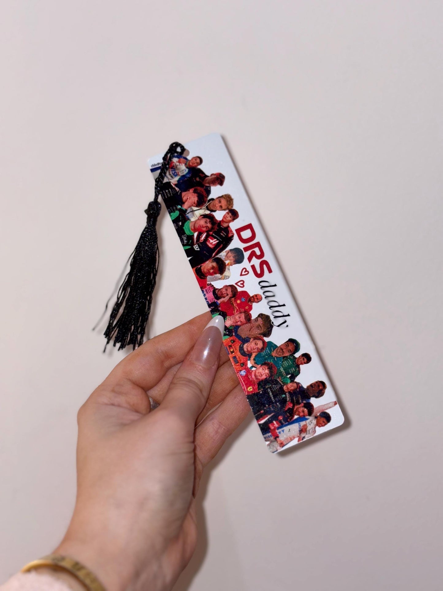 DRS Daddy Formula 1 Metal Bookmark with Tassel | Funny F1 Gift for Book Lovers, Motorsport Romance Bookmark, BookTok Accessories