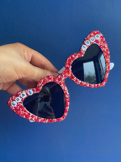 concert glasses - red heart