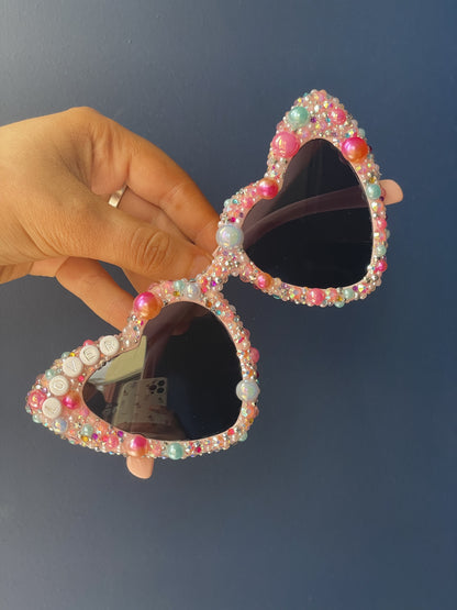 concert glasses - pink heart