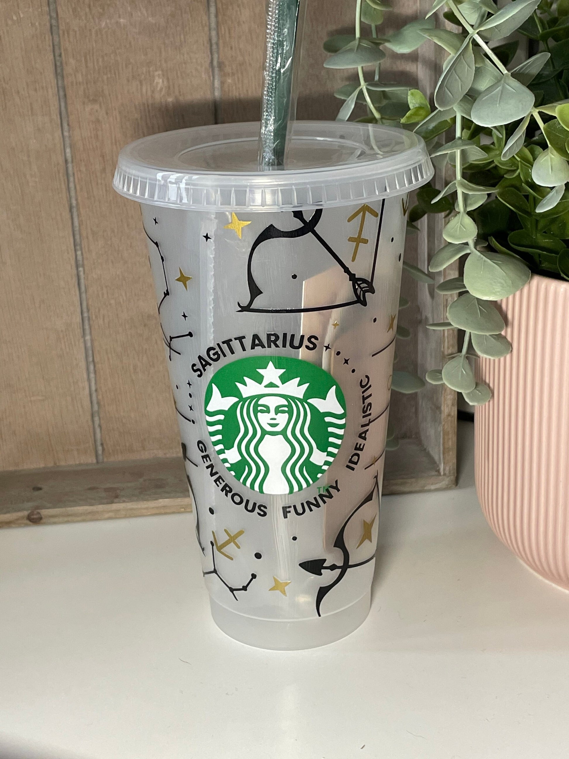 ZODIAC Cold Cup | Astrological Astrology Star Sign | Personalised Starbucks Reusable Cold Cup | Custom Sbux Tumbler