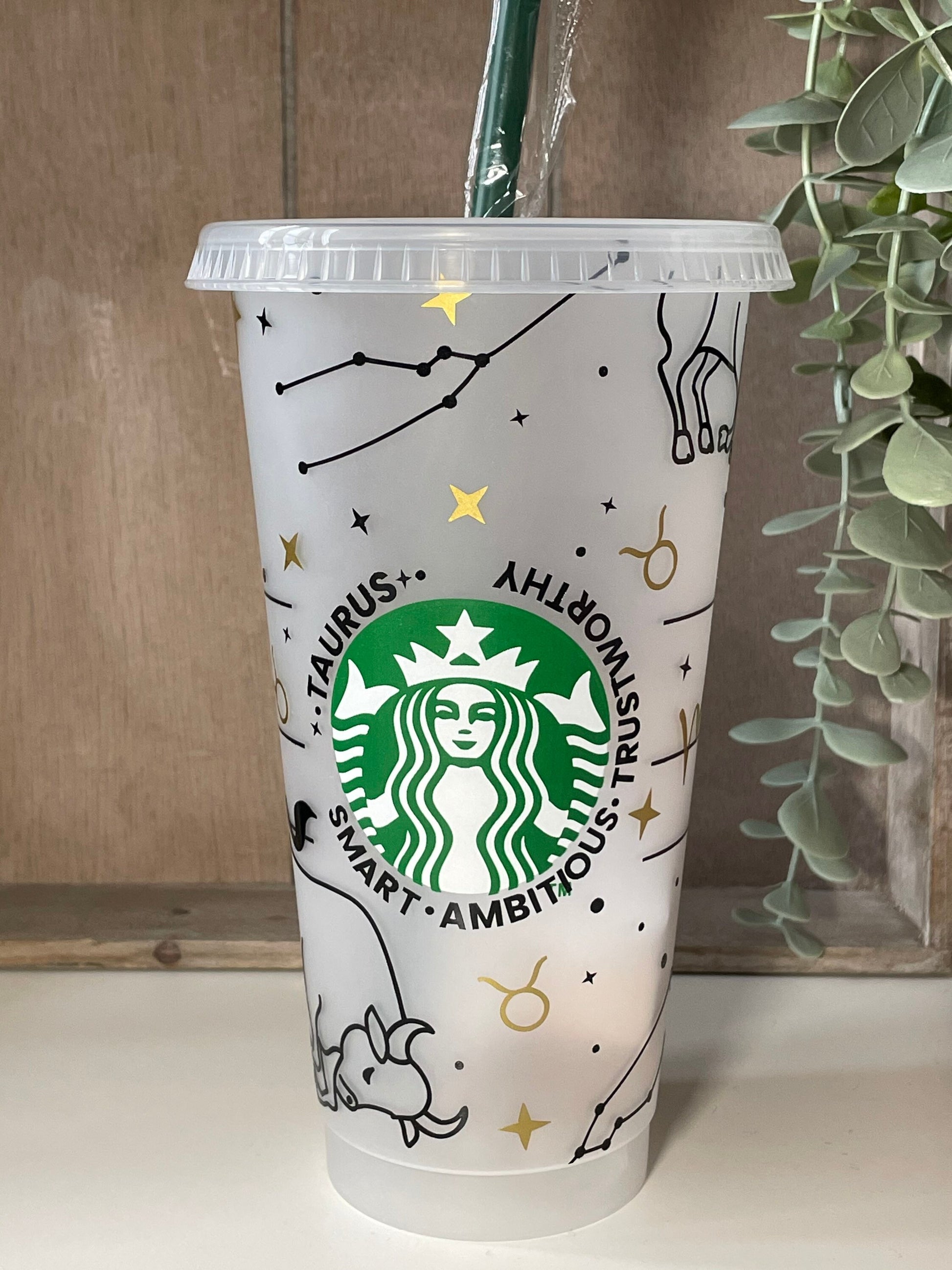 ZODIAC Cold Cup | Astrological Astrology Star Sign | Personalised Starbucks Reusable Cold Cup | Custom Sbux Tumbler