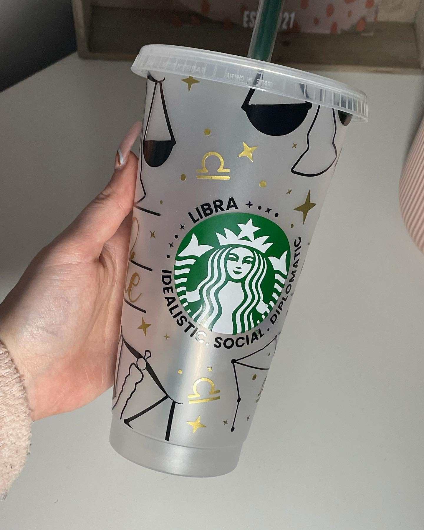 ZODIAC Cold Cup | Astrological Astrology Star Sign | Personalised Starbucks Reusable Cold Cup | Custom Sbux Tumbler