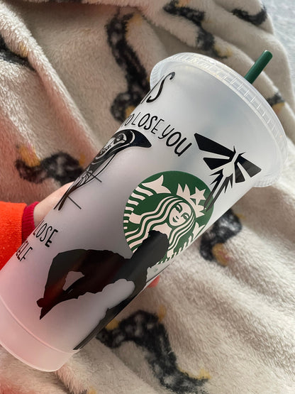 LAST OF US Cold Cup Uk | Starbucks Tumbler Joel Ellie Survival Game | Customisable Cold Cups | Straw and Lid Included