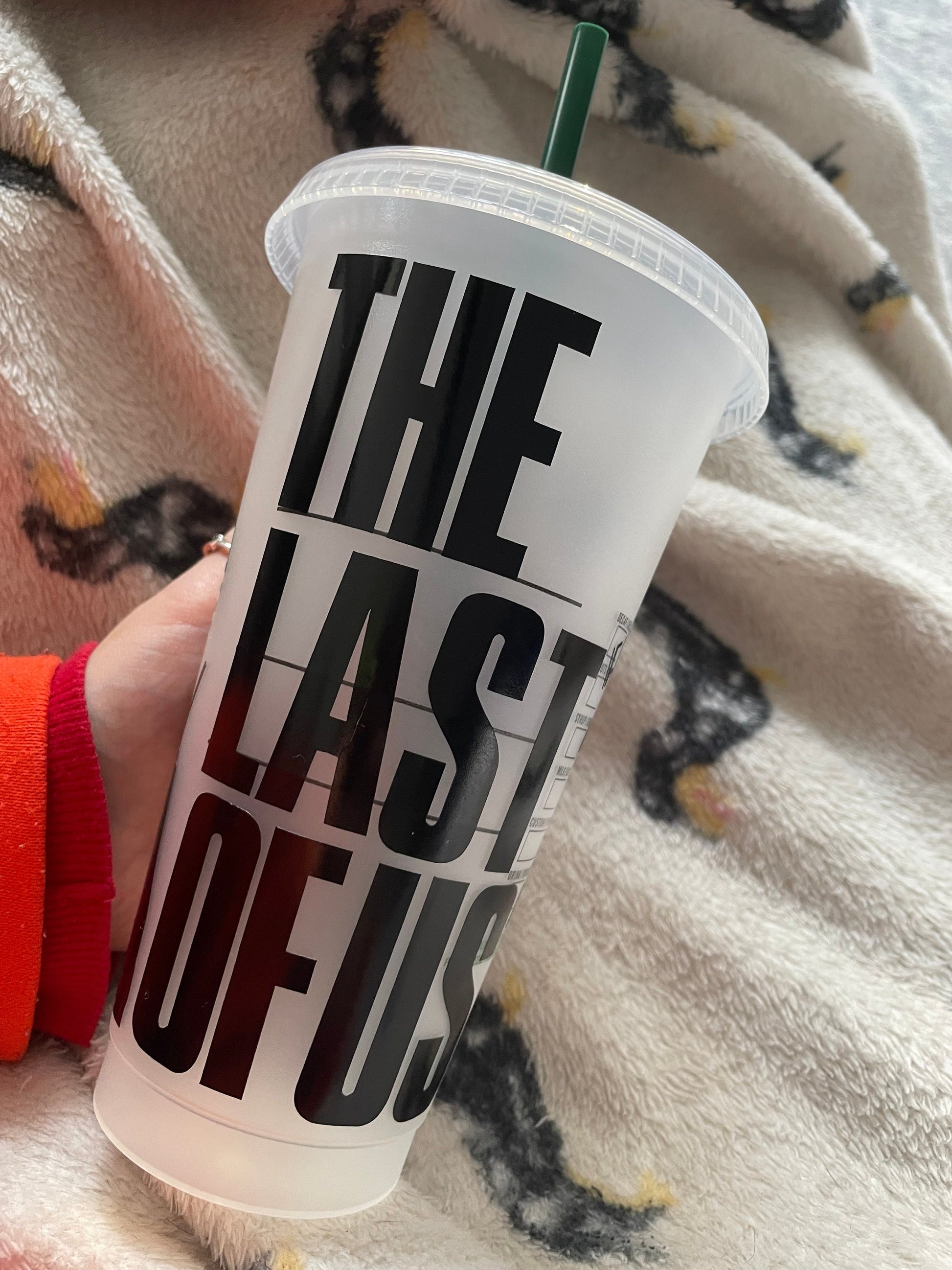 LAST OF US Cold Cup Uk | Starbucks Tumbler Joel Ellie Survival Game | Customisable Cold Cups | Straw and Lid Included