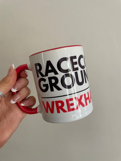 WREXHAM FC MUG | Welcome to Wrexham Coffee Cup Racecourse Ground Mug | Custom Coloured Mug Football Sign Stadium Wales Welsh