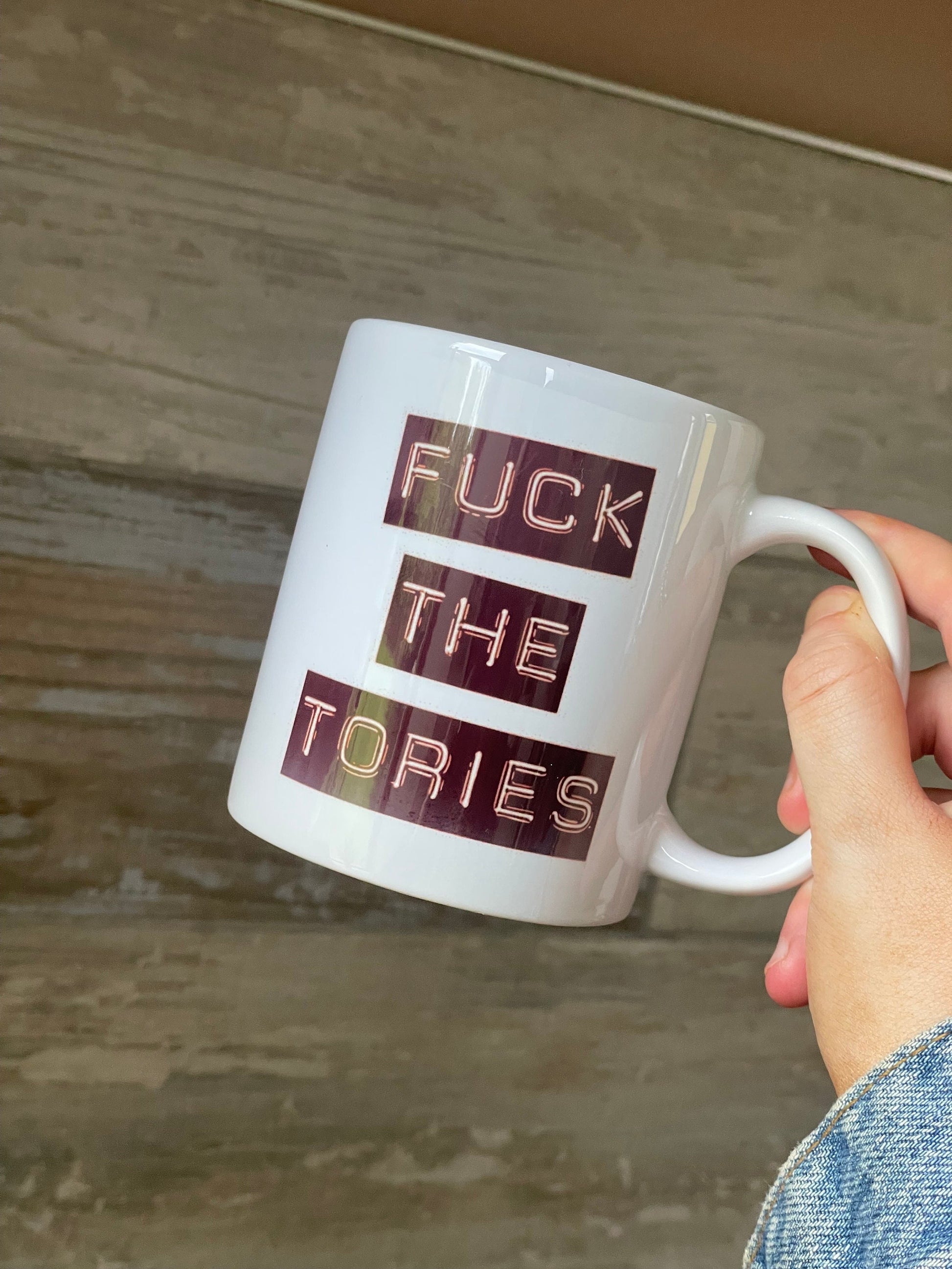 F THE TORIES Mug | Ceramic Voting Coffee Cup Conservatives Labour Uk British Prime Minister Banter Humour Mug