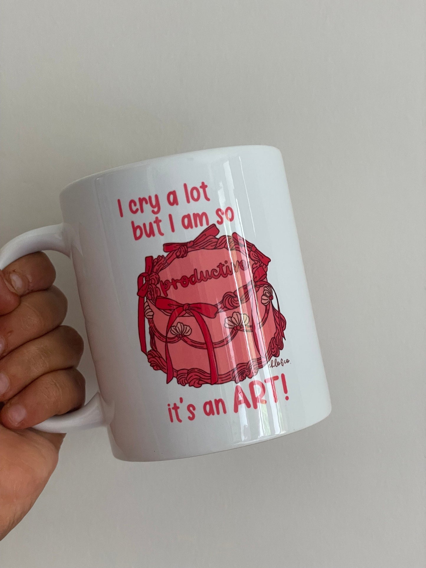 TAYLOR SWIFT I Can Do It With a Broken Heart Ceramic Mug | Icdiwabh Cry a Lot Productive Cup | Ttpd Hand Drawn Cake Cup | Eras Tour Merch