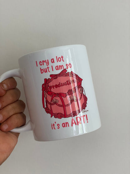 TAYLOR SWIFT I Can Do It With a Broken Heart Ceramic Mug | Icdiwabh Cry a Lot Productive Cup | Ttpd Hand Drawn Cake Cup | Eras Tour Merch