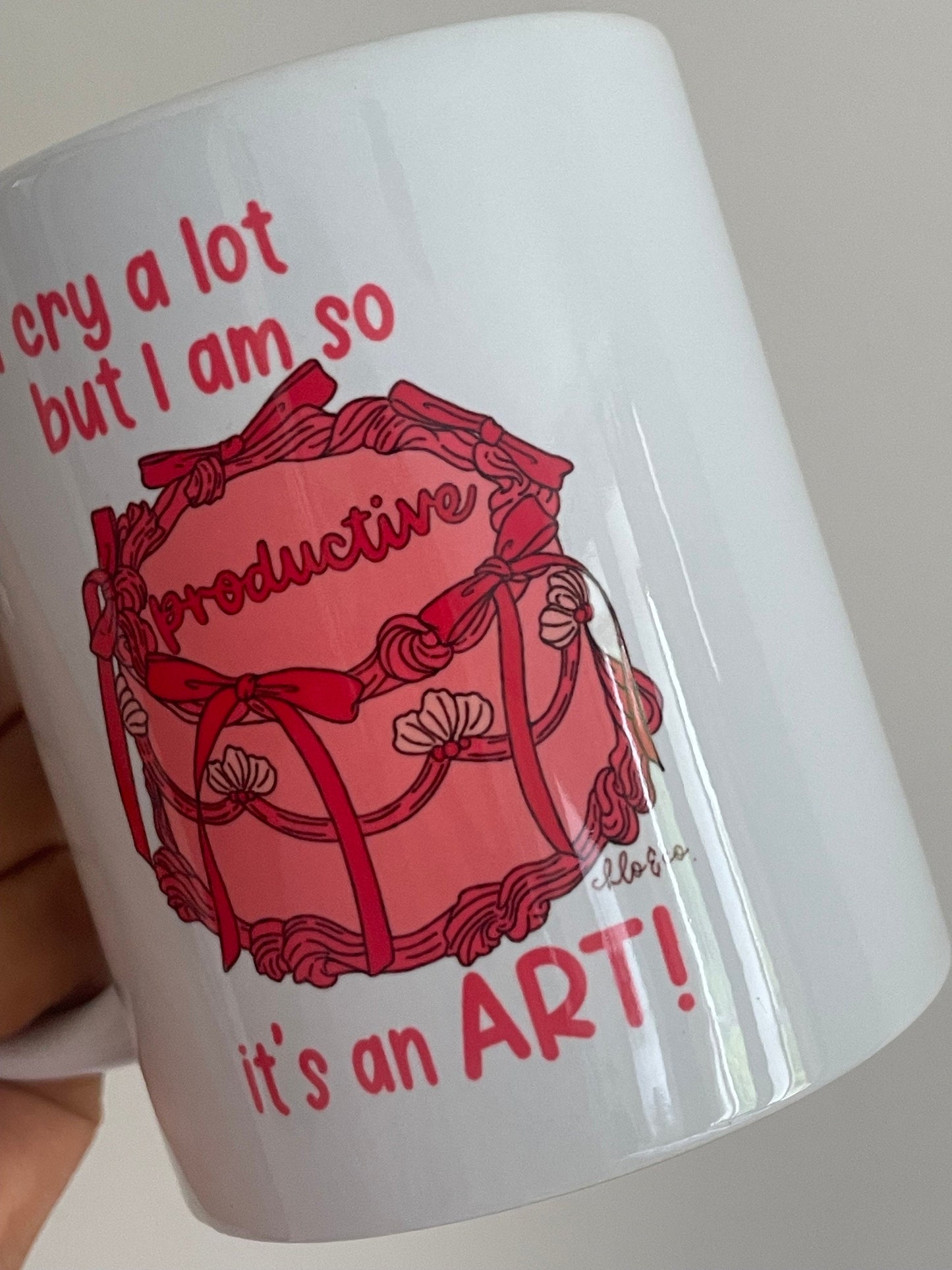 TAYLOR SWIFT I Can Do It With a Broken Heart Ceramic Mug | Icdiwabh Cry a Lot Productive Cup | Ttpd Hand Drawn Cake Cup | Eras Tour Merch