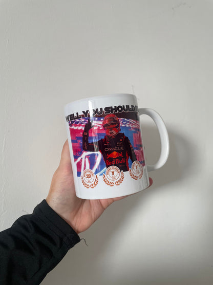 MAX VERSTAPPEN MUG | Who's Afraid of Little Old Me Ceramic Mug | Waolom World Champion F1 Humour | World Champion Formula One MV1 Dutch TS13