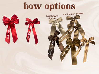 Custom EIHL NHL Team Hair Bow | Personalised Hockey Bow with Team Colours & Diamanté Name Beads | Player Girlfriend Gift | Rink Accessories