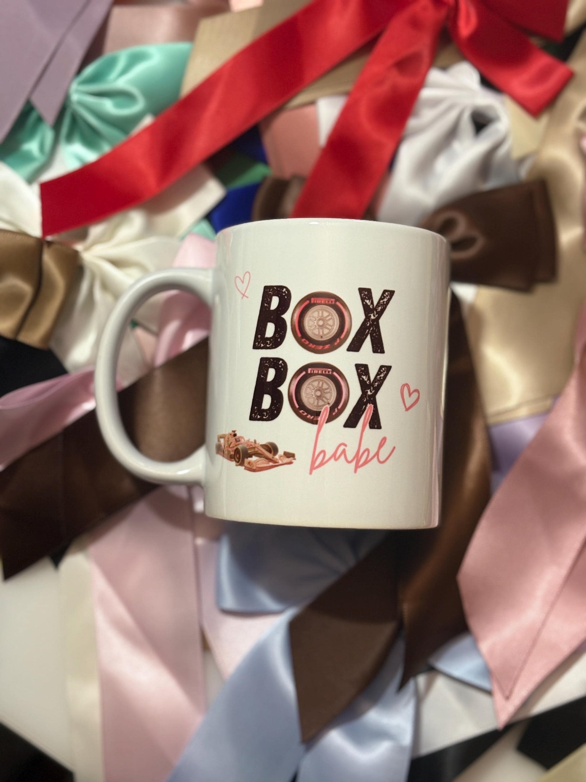 Box Box Babe Mug | Smut & Speed F1 Inspired Mug | Spicy Bookish Gift | Formula 1 Booktok Mug | F1 Mug for Romance Readers