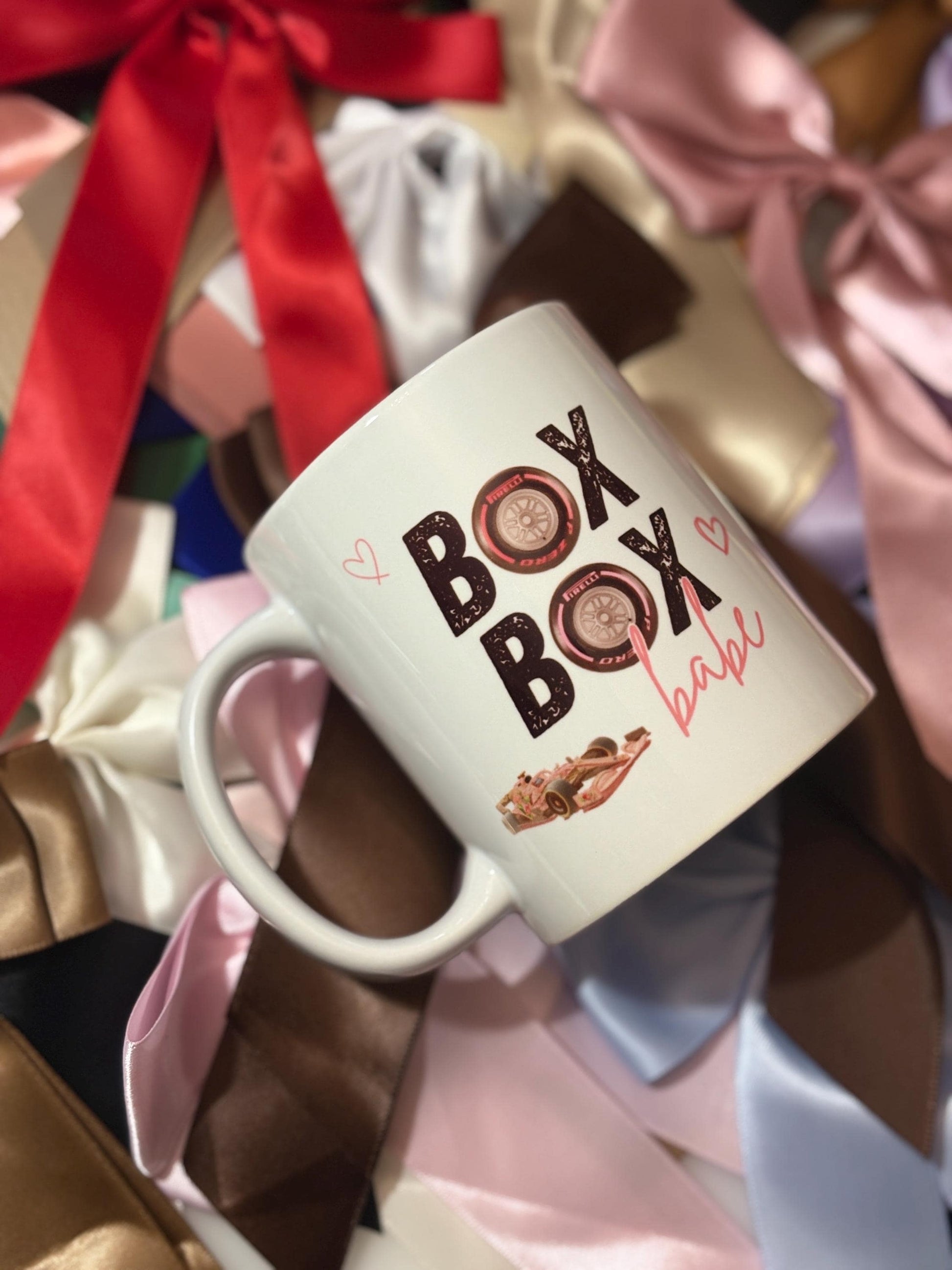 Box Box Babe Mug | Smut & Speed F1 Inspired Mug | Spicy Bookish Gift | Formula 1 Booktok Mug | F1 Mug for Romance Readers