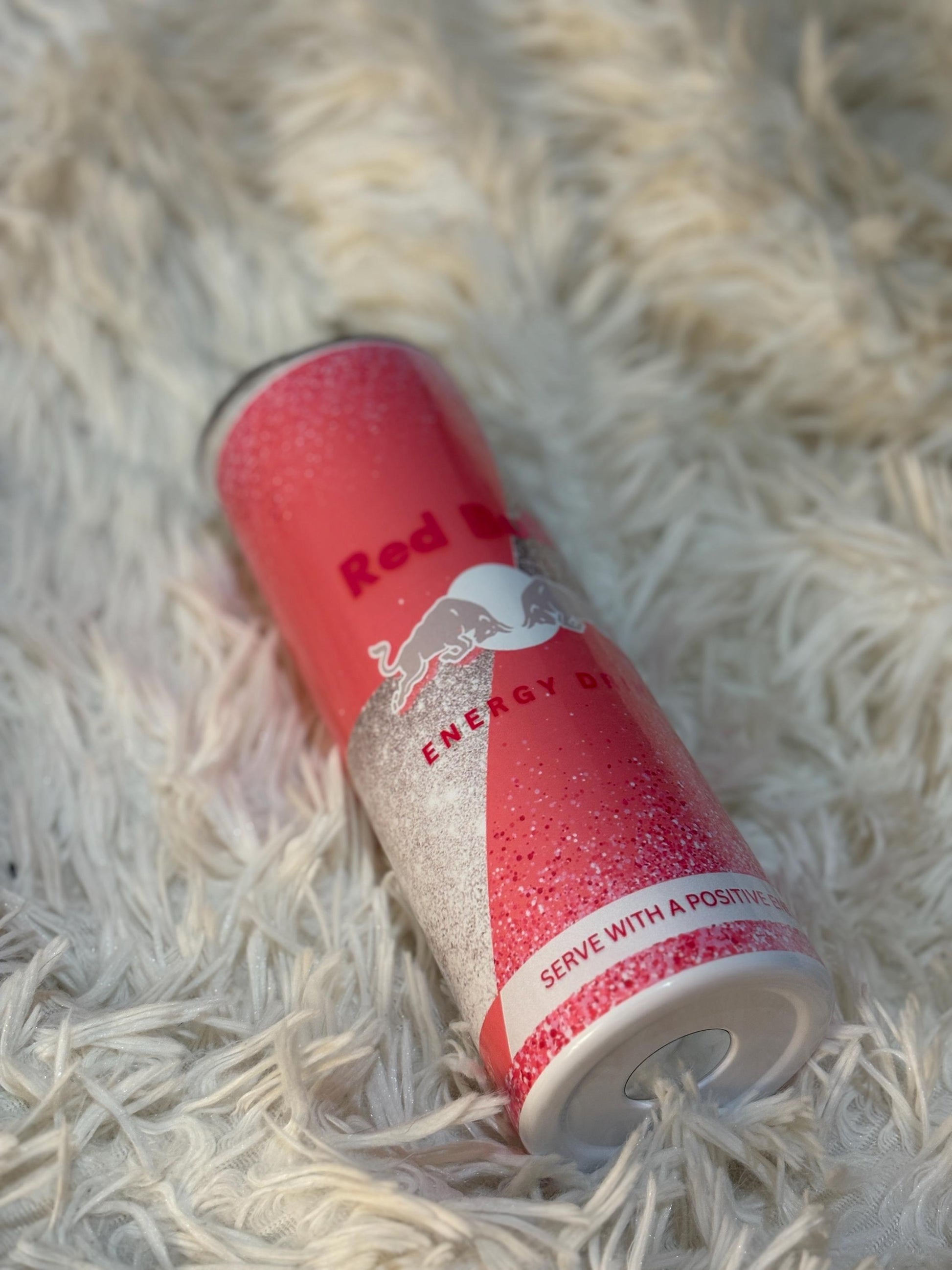 Pink and Silver Glitter Red Bull Inspired Stainless Steel Tumbler with Lid and Straw | Glitter Energy Drink Cup | Custom Gift for Her