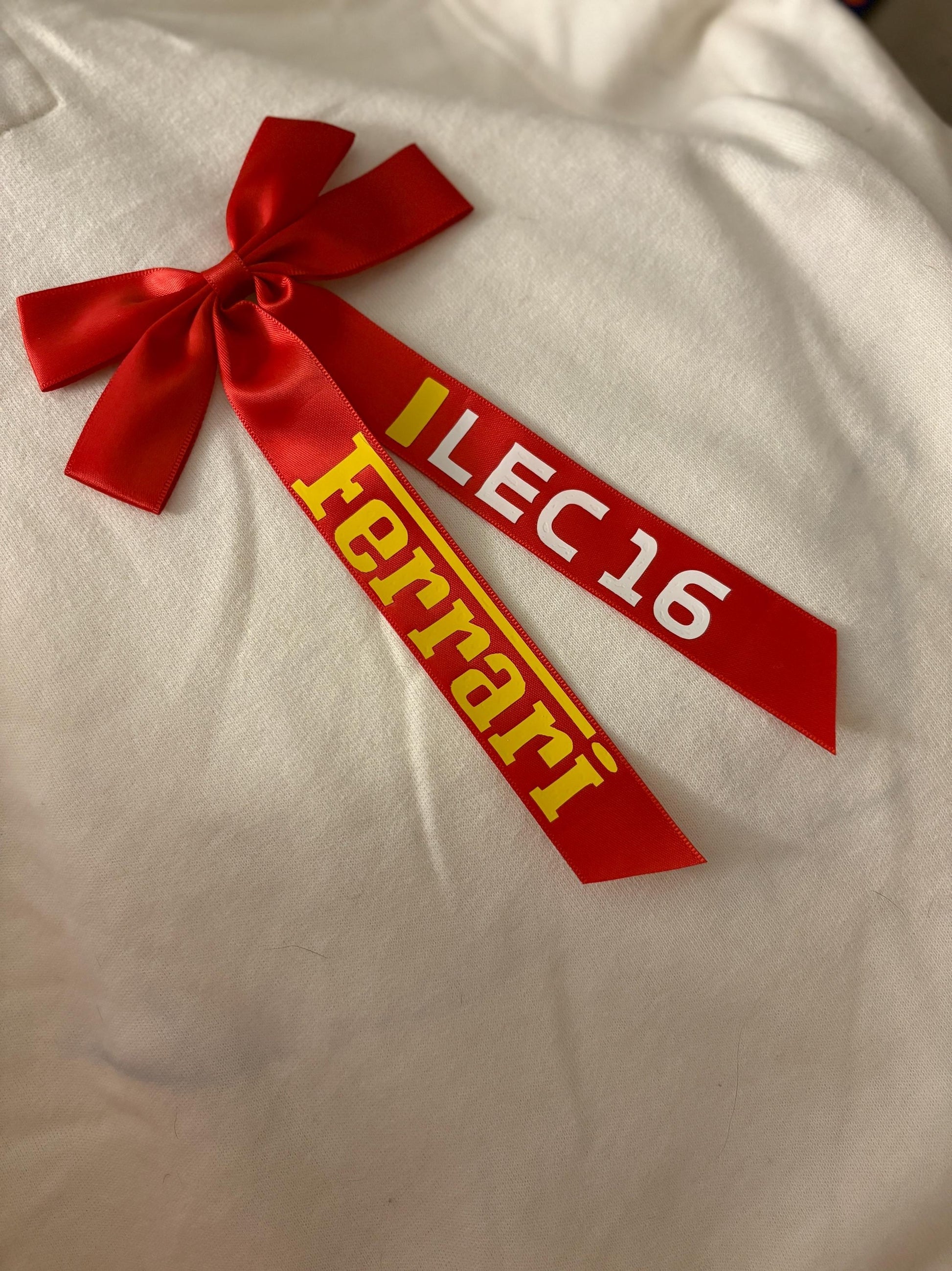 Custom F1 Hair Bow | Formula 1 Team & Driver Ribbon Bow | Race Day Accessory | Handmade Team Colour Hair Bow for F1 Fans