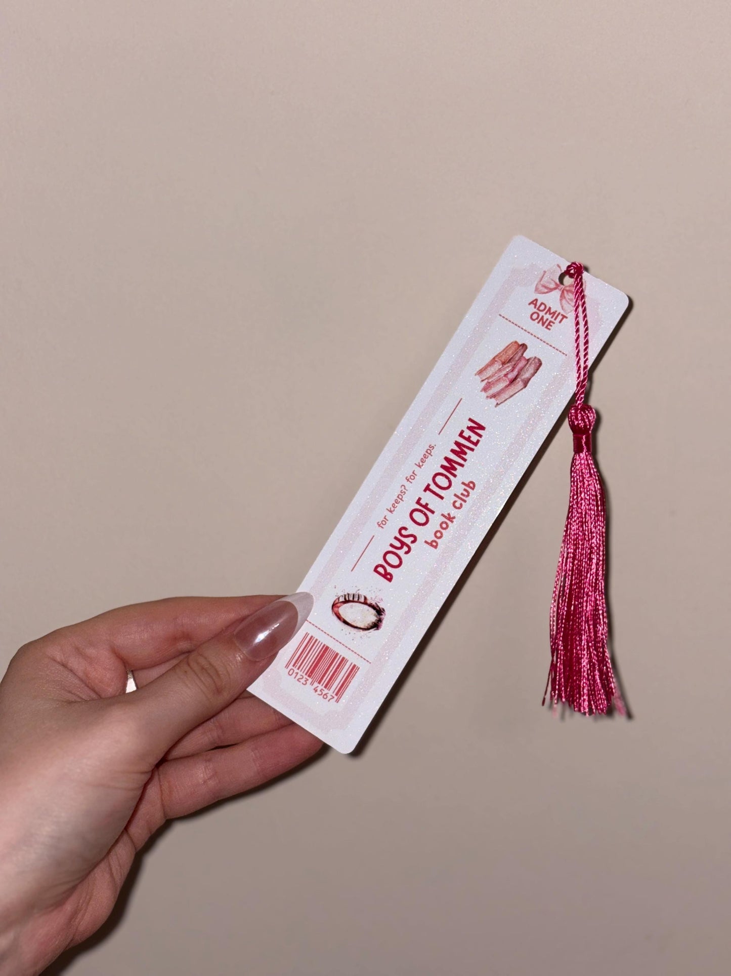 Boys of Tommen Book Club Metal Bookmark with Tassel | Ticket Stub Sports Romance Reader Books Binding 13 Keeping 13 Book Series