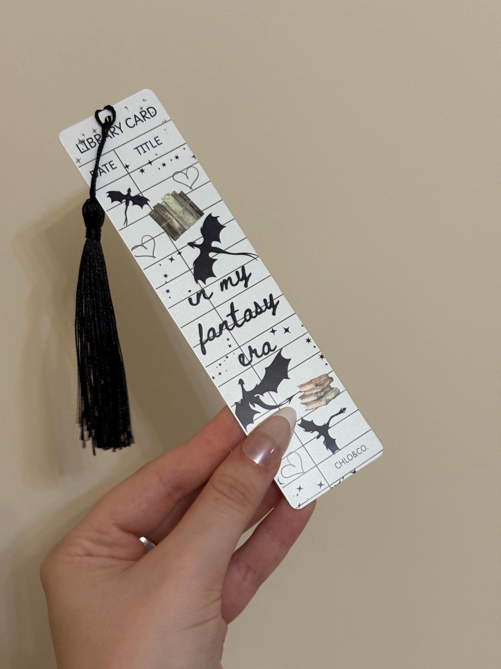 In My Fantasy Era Metal Bookmark with Tassel | Fantasy Romance Reader Bookish Gift Dragons and Books acotar Iron Flame