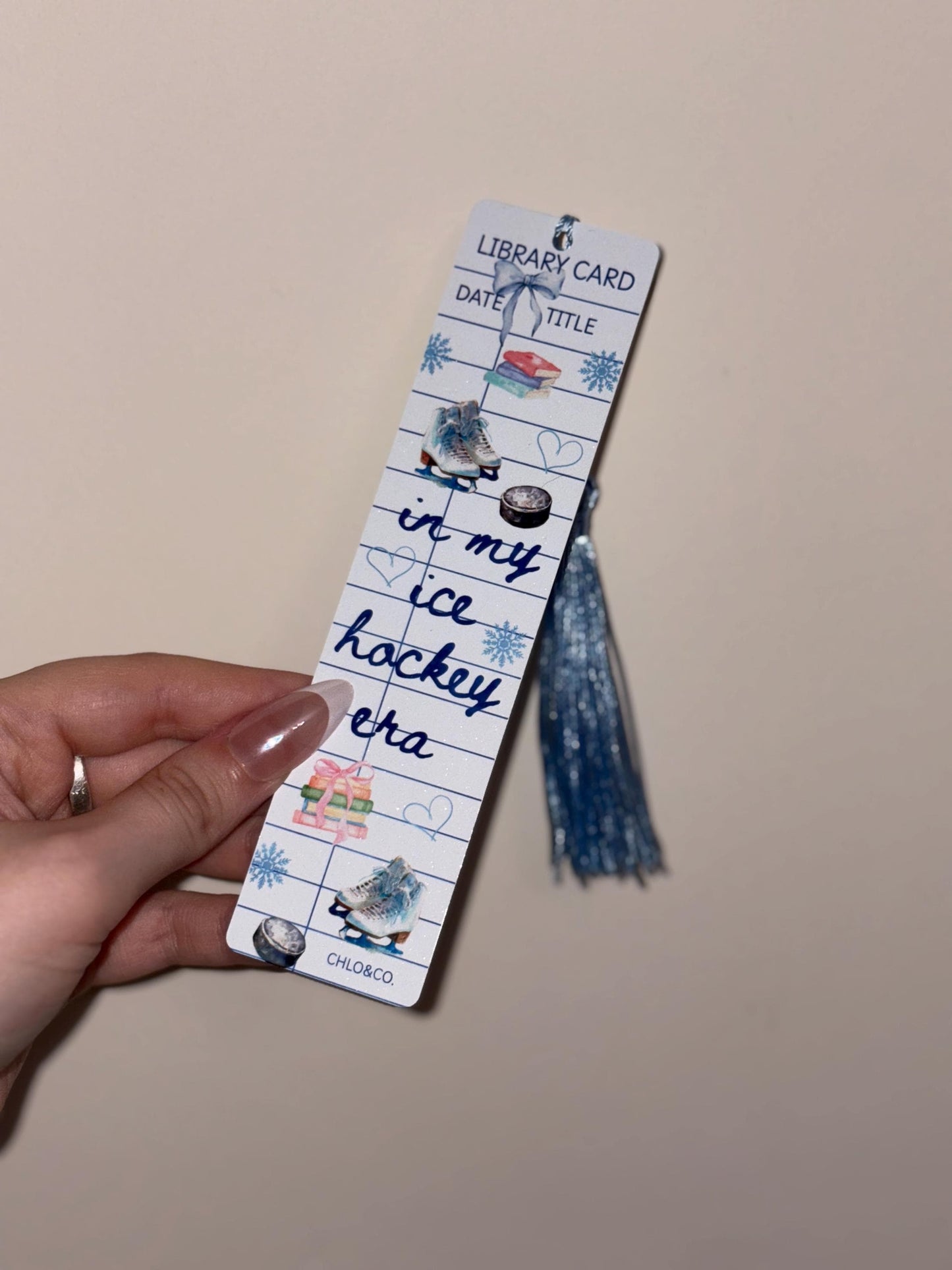 In My Ice Hockey Era Metal Bookmark with Tassel | Sports Romance Reader Accessory Bookish Gift | Icebreaker Off Campus