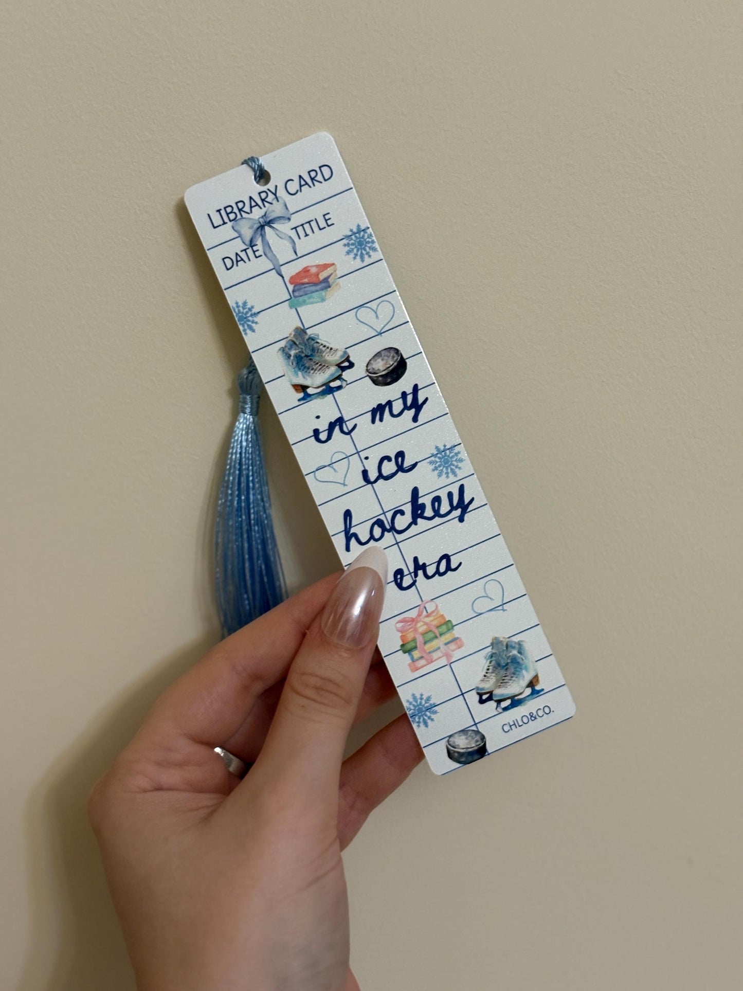 In My Ice Hockey Era Metal Bookmark with Tassel | Sports Romance Reader Accessory Bookish Gift | Icebreaker Off Campus
