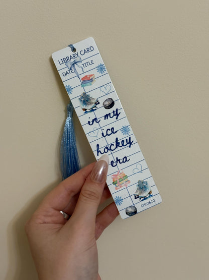 In My Ice Hockey Era Metal Bookmark with Tassel | Sports Romance Reader Accessory Bookish Gift | Icebreaker Off Campus