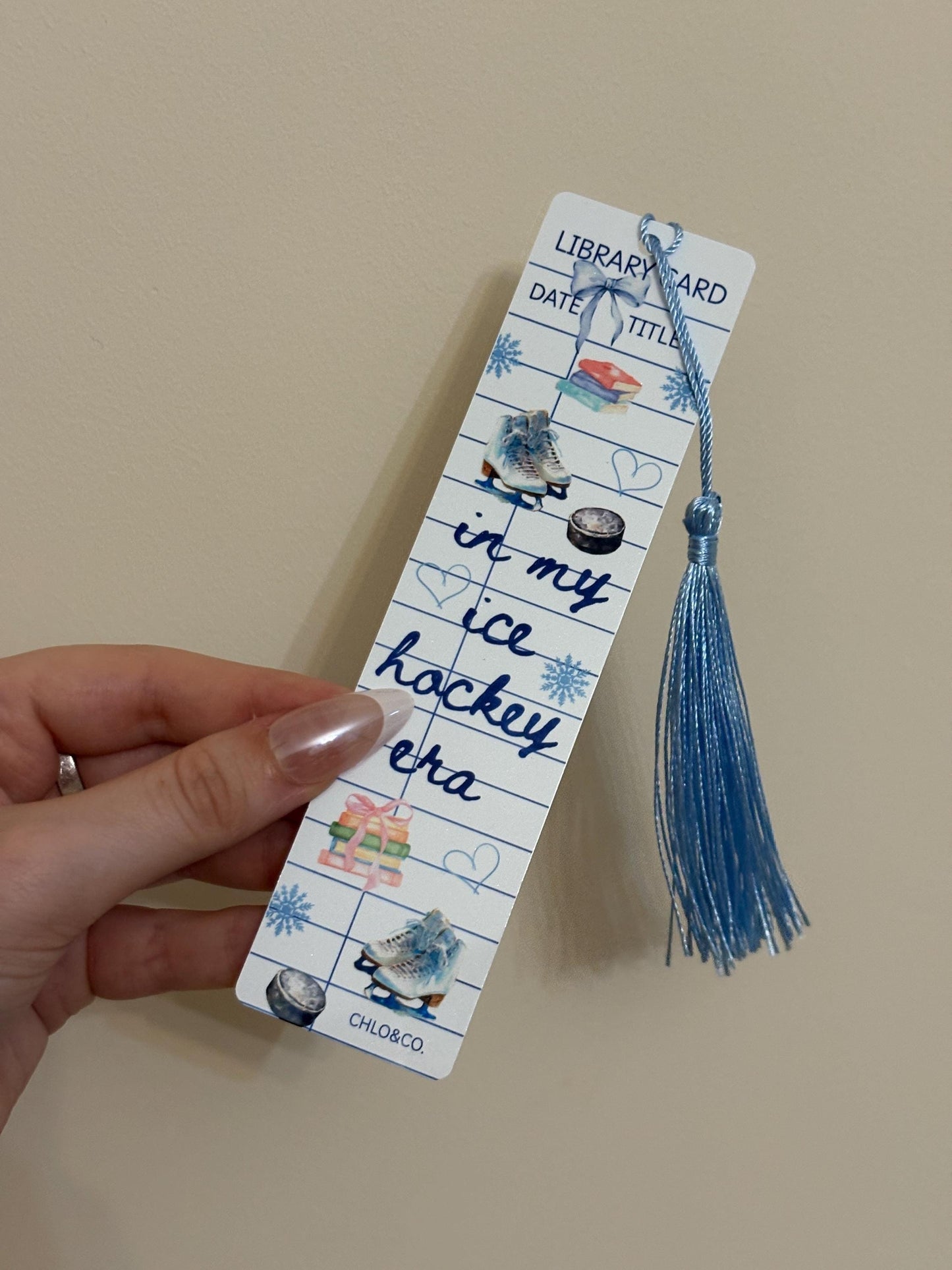 In My Ice Hockey Era Metal Bookmark with Tassel | Sports Romance Reader Accessory Bookish Gift | Icebreaker Off Campus