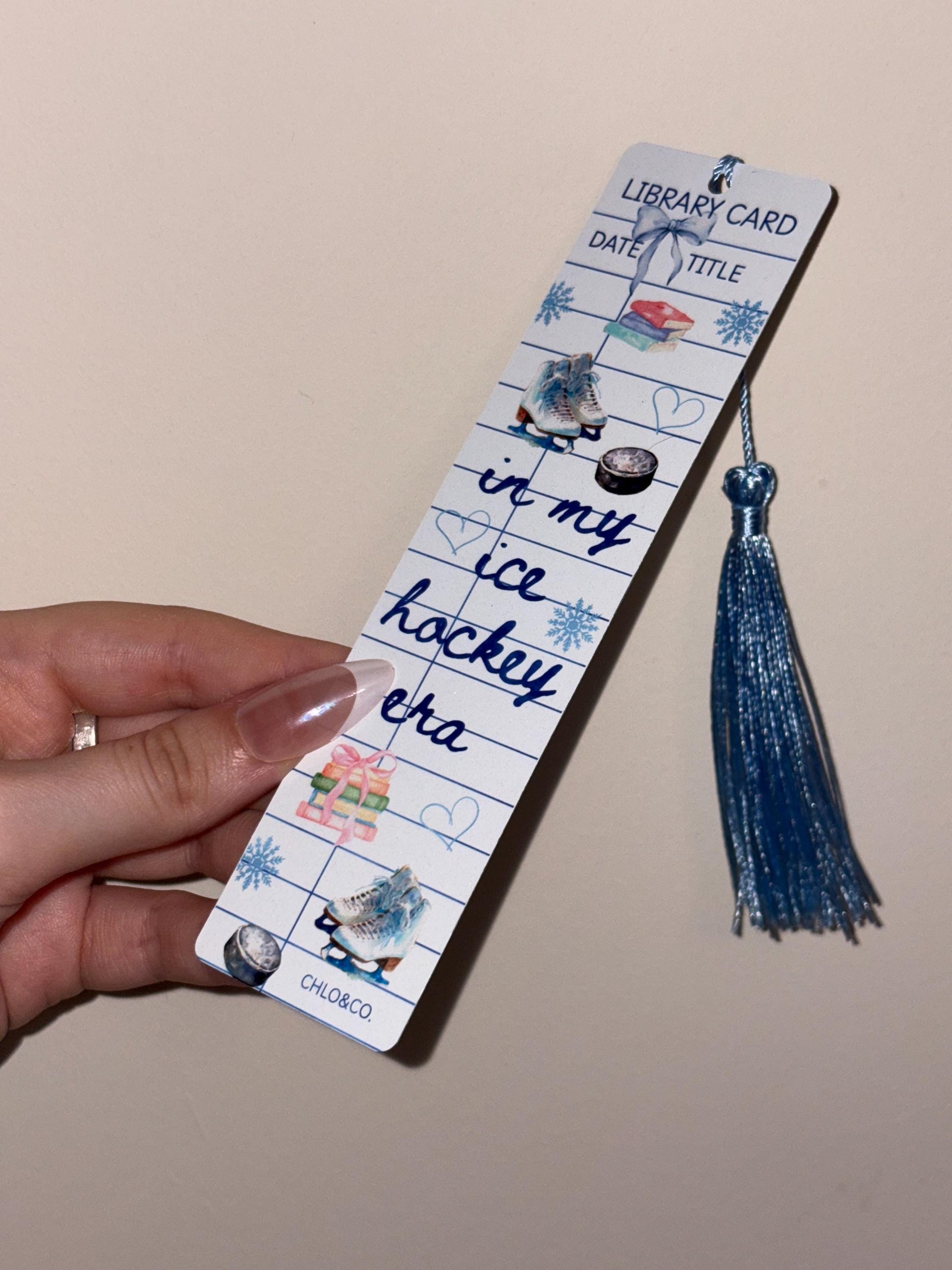 In My Ice Hockey Era Metal Bookmark with Tassel | Sports Romance Reader Accessory Bookish Gift | Icebreaker Off Campus