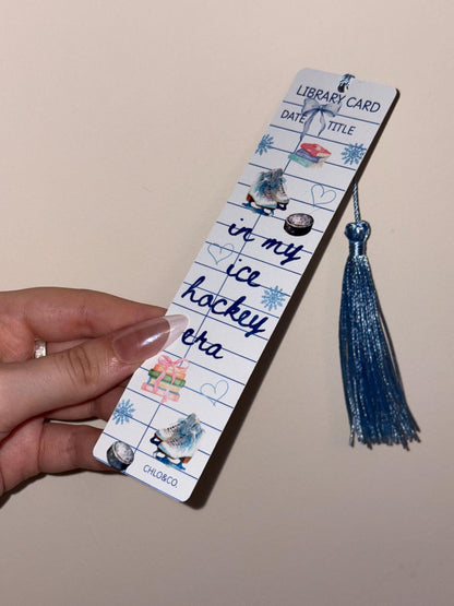 In My Ice Hockey Era Metal Bookmark with Tassel | Sports Romance Reader Accessory Bookish Gift | Icebreaker Off Campus
