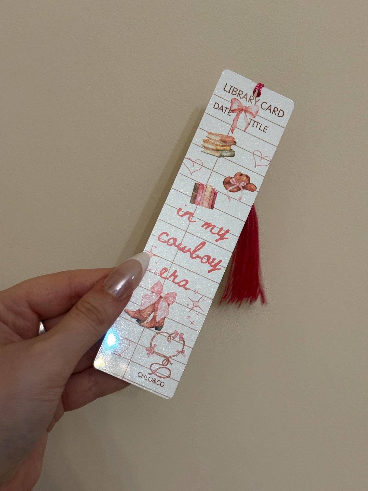 In My Cowboy Era Metal Bookmark with Tassel | Western Cowgirl Boots Bows | Country Romance Reader Bookish Gift