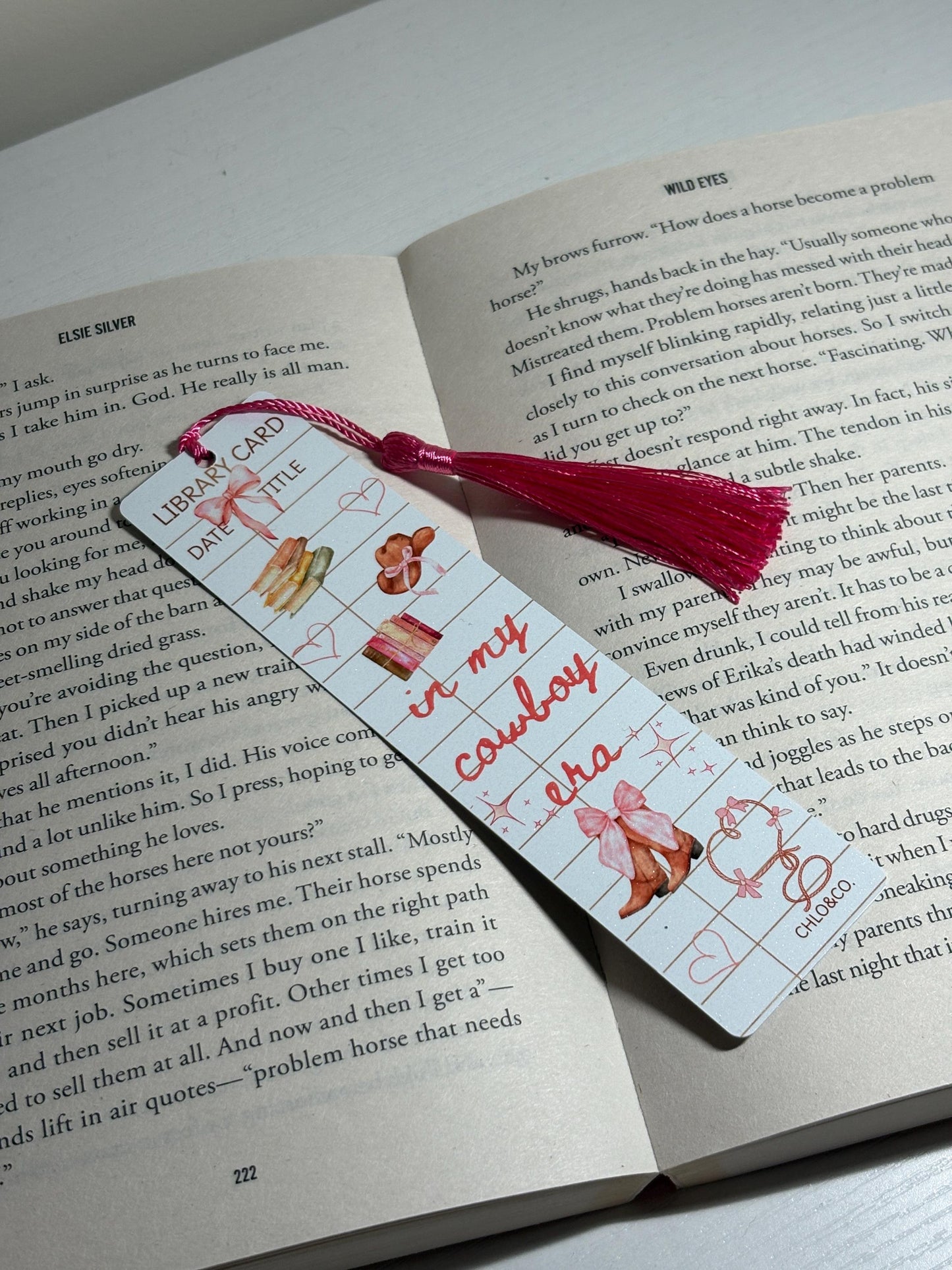 In My Cowboy Era Metal Bookmark with Tassel | Western Cowgirl Boots Bows | Country Romance Reader Bookish Gift