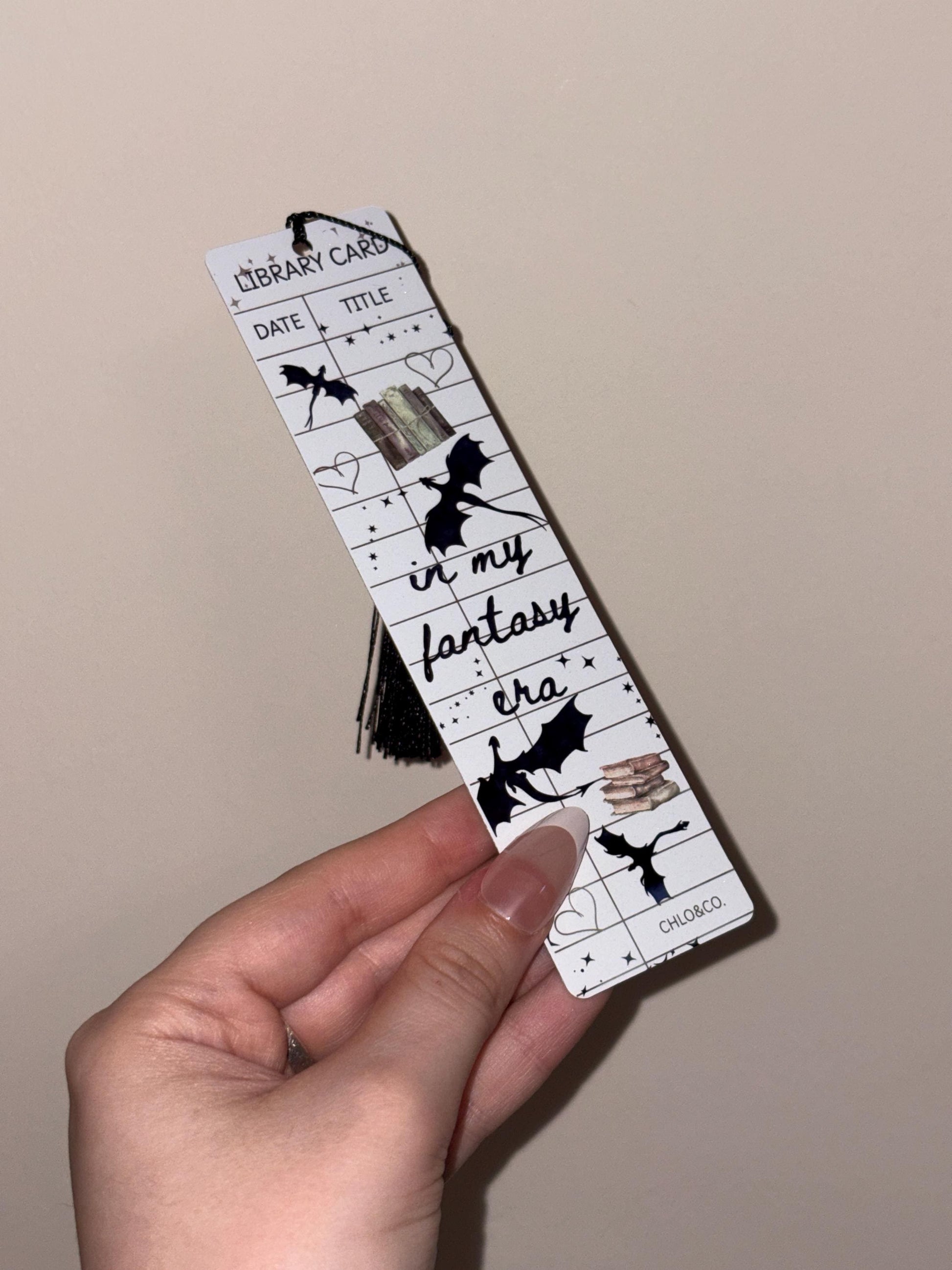 In My Fantasy Era Metal Bookmark with Tassel | Fantasy Romance Reader Bookish Gift Dragons and Books acotar Iron Flame