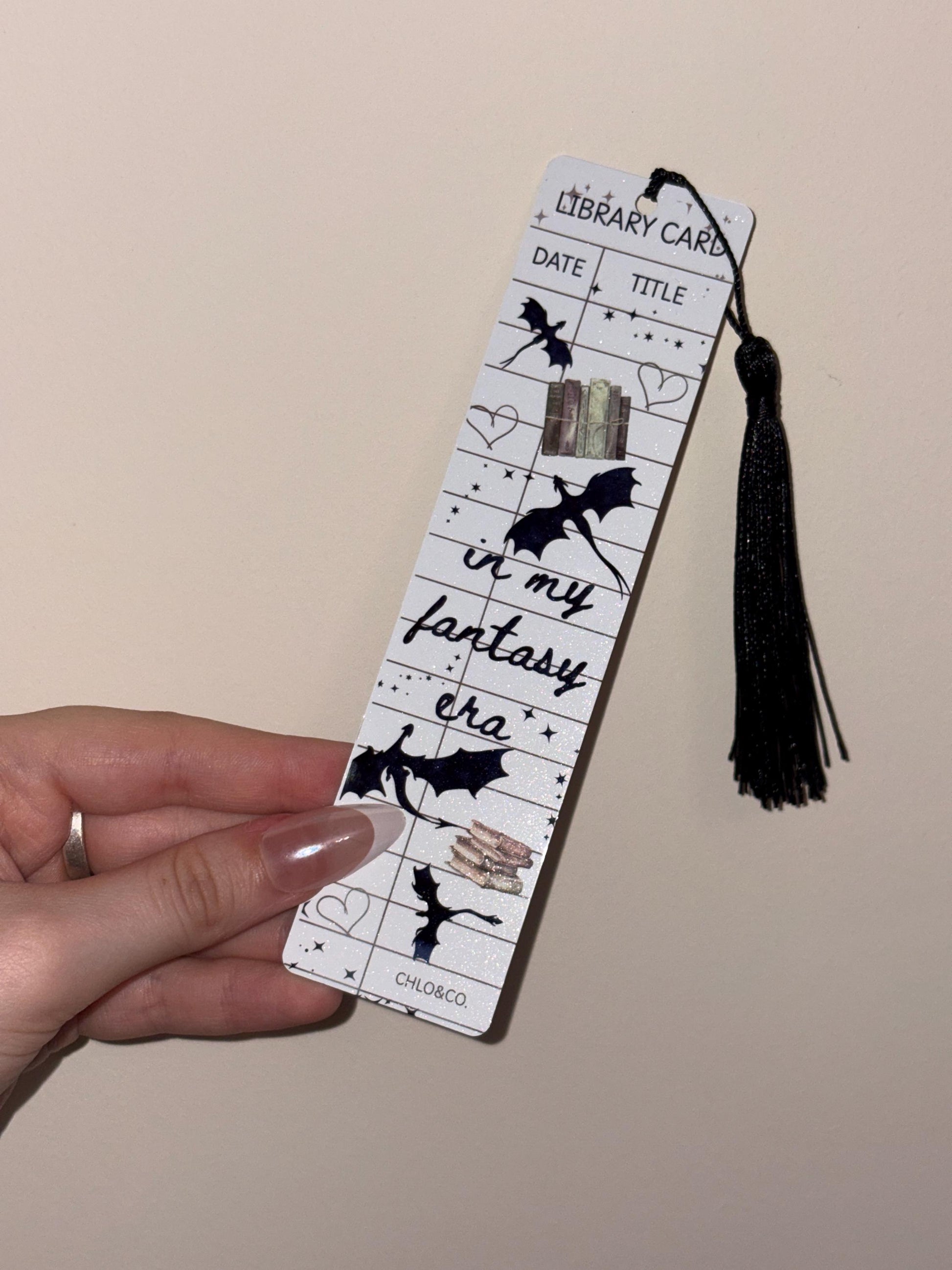 In My Fantasy Era Metal Bookmark with Tassel | Fantasy Romance Reader Bookish Gift Dragons and Books acotar Iron Flame