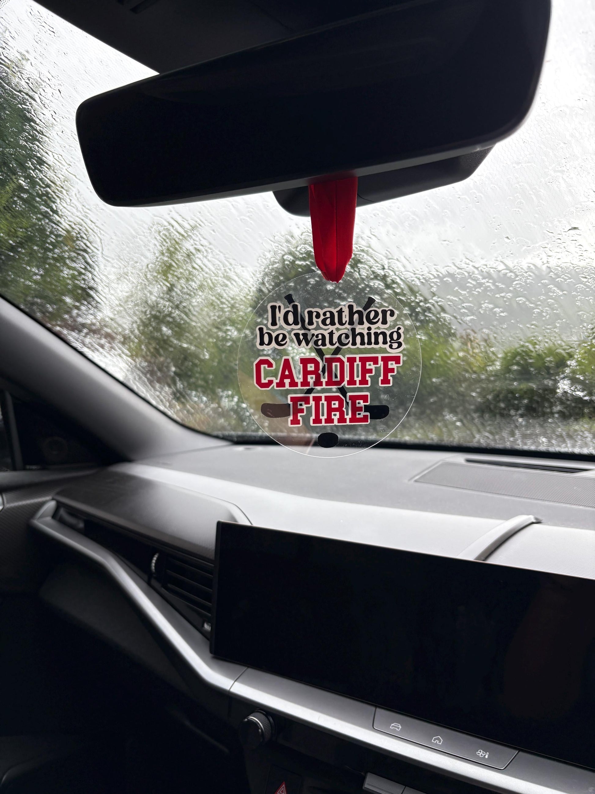 Custom Ice Hockey Car Mirror Accessory | NHL EIHL NIHL Acrylic Hanging Sign | Personalised Team Gift for Hockey Fans | chlo&co.