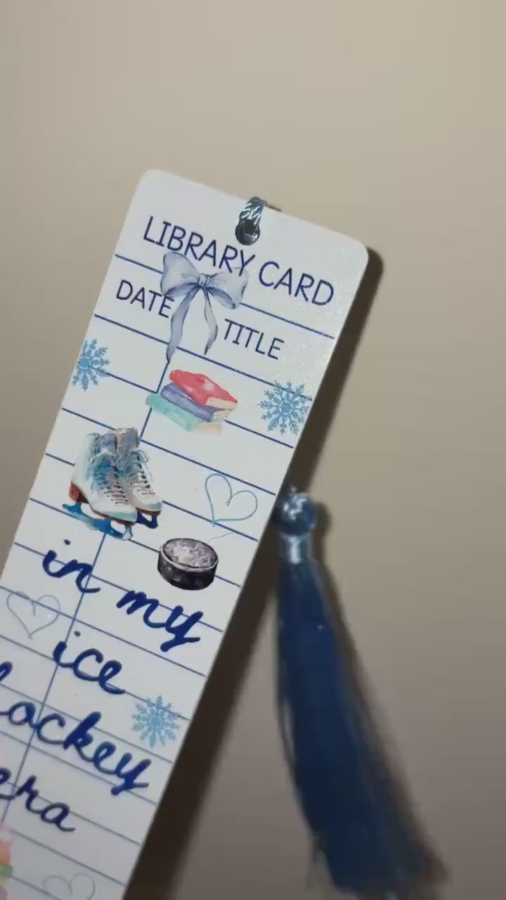 In My Ice Hockey Era Metal Bookmark with Tassel | Sports Romance Reader Accessory Bookish Gift | Icebreaker Off Campus