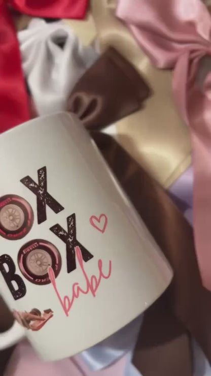 Box Box Babe Mug | Smut & Speed F1 Inspired Mug | Spicy Bookish Gift | Formula 1 Booktok Mug | F1 Mug for Romance Readers