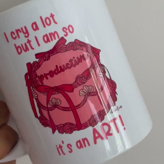 TAYLOR SWIFT I Can Do It With a Broken Heart Ceramic Mug | Icdiwabh Cry a Lot Productive Cup | Ttpd Hand Drawn Cake Cup | Eras Tour Merch