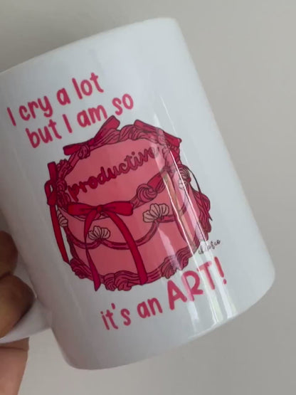 TAYLOR SWIFT I Can Do It With a Broken Heart Ceramic Mug | Icdiwabh Cry a Lot Productive Cup | Ttpd Hand Drawn Cake Cup | Eras Tour Merch